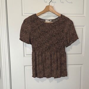 kirious los angeles animal print blouse